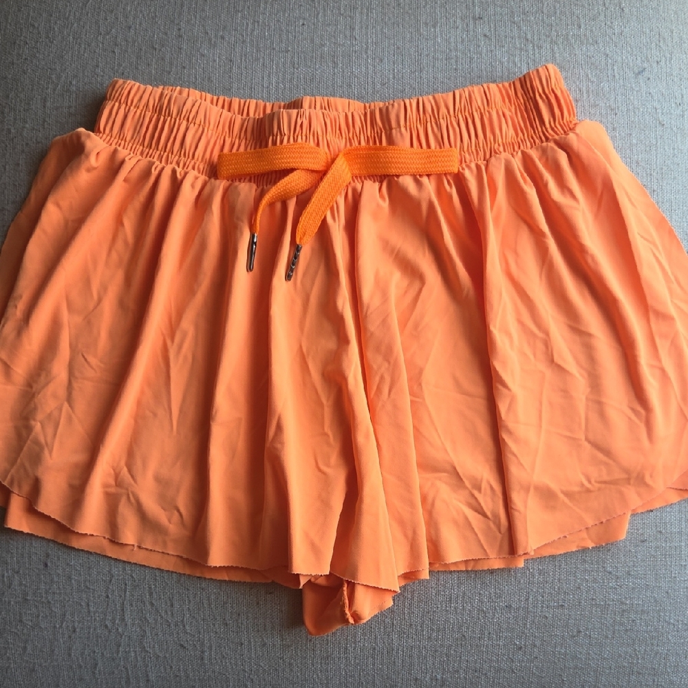 GB Girls Vibrant Orange Athletic Shorts